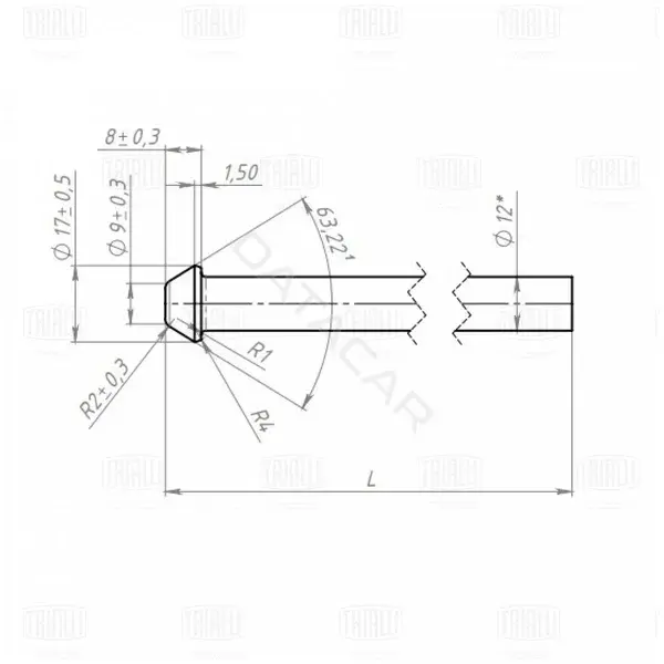 Хомут глушителя TRIALLI EMB0109
