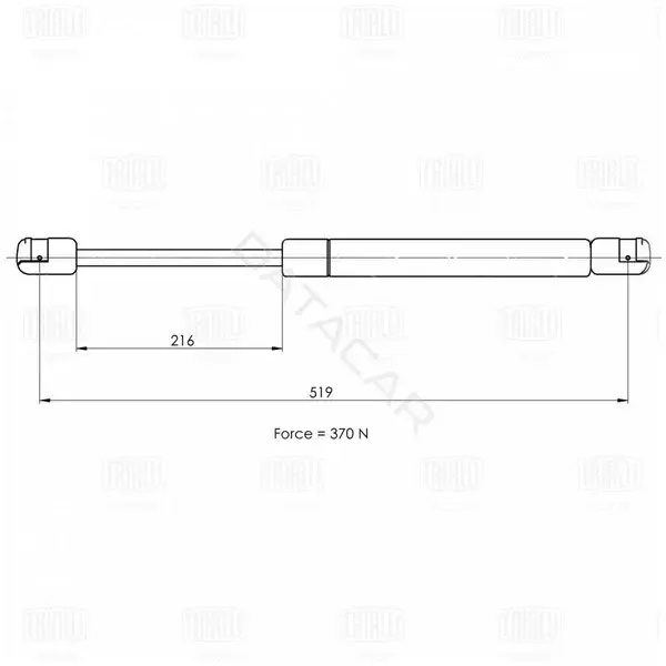Амортизатор крышки багажника, капота, заднего стекла TRIALLI GS0918