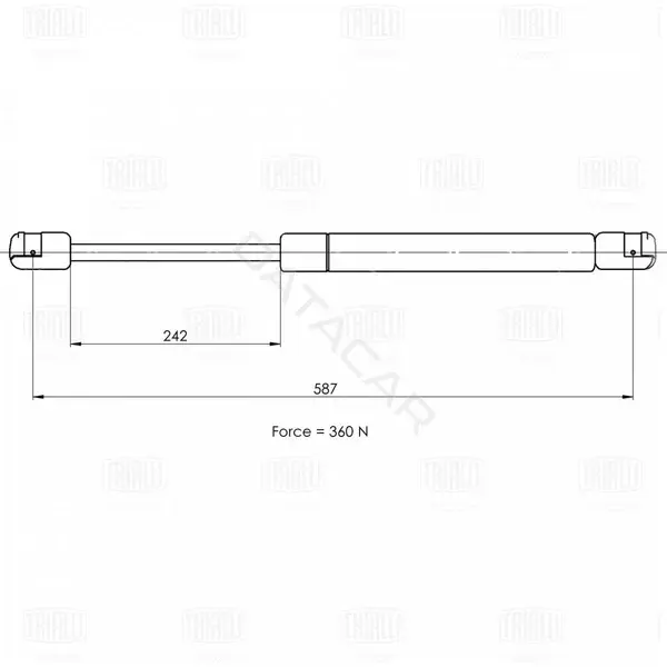 Амортизатор крышки багажника, капота, заднего стекла TRIALLI GS0902