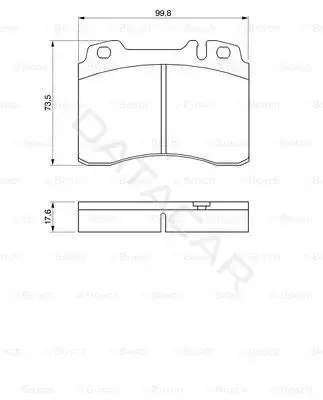 Тормозные колодки BOSCH 0986460966