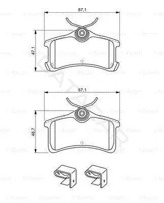 Тормозные колодки BOSCH 0986494274
