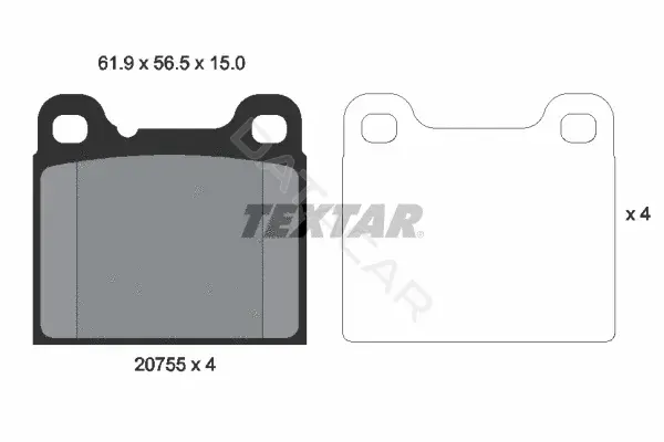 Тормозные колодки TEXTAR 2075506