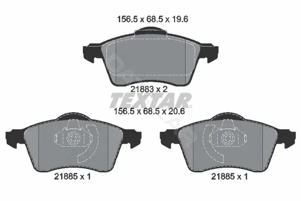 Тормозные колодки TEXTAR 2188302