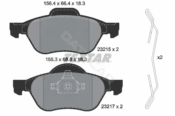 Тормозные колодки TEXTAR 2321502