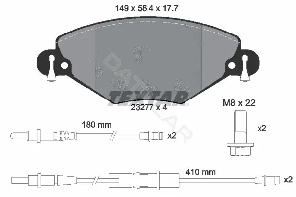 Тормозные колодки TEXTAR 2327701