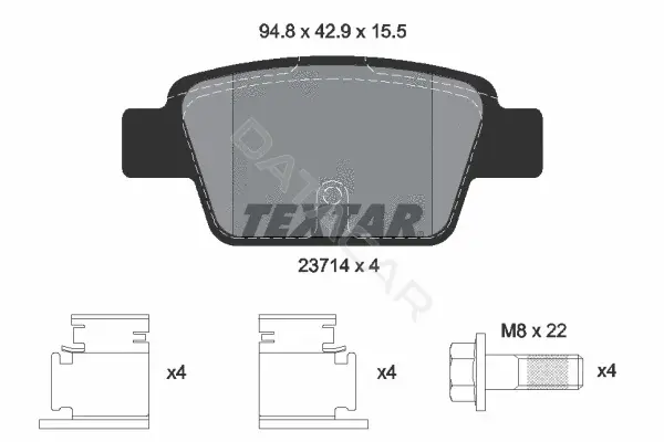 Тормозные колодки TEXTAR 2371401