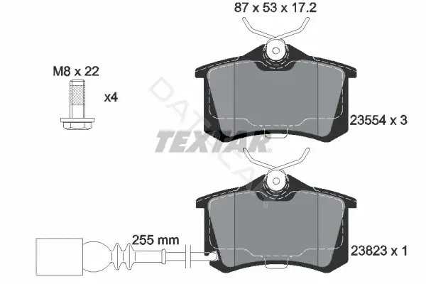 Тормозные колодки TEXTAR 2382301