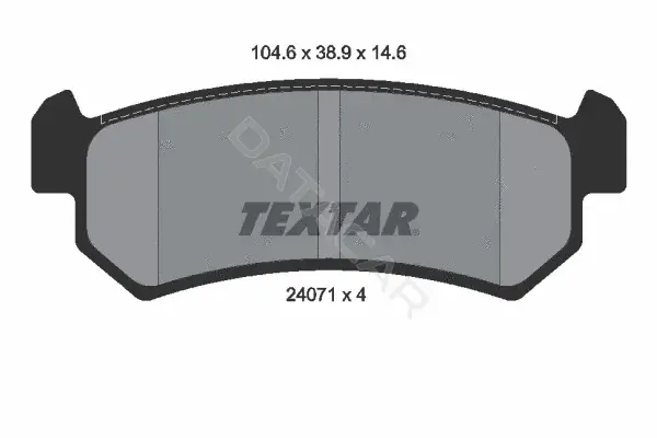 Тормозные колодки TEXTAR 2407101