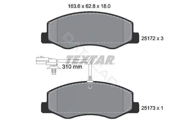 Тормозные колодки TEXTAR 2517201