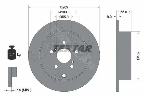 Тормозные диски TEXTAR 92170403