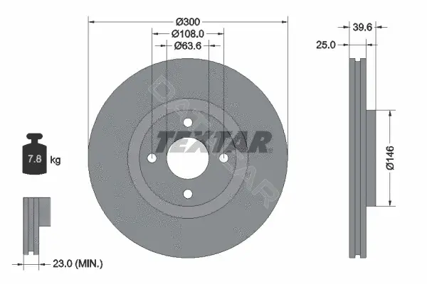 Тормозные диски TEXTAR 92315503