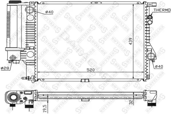 Радиатор охлаждения STELLOX 10-25022-SX