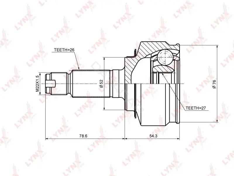 Шрус LYNXAUTO CO-3694