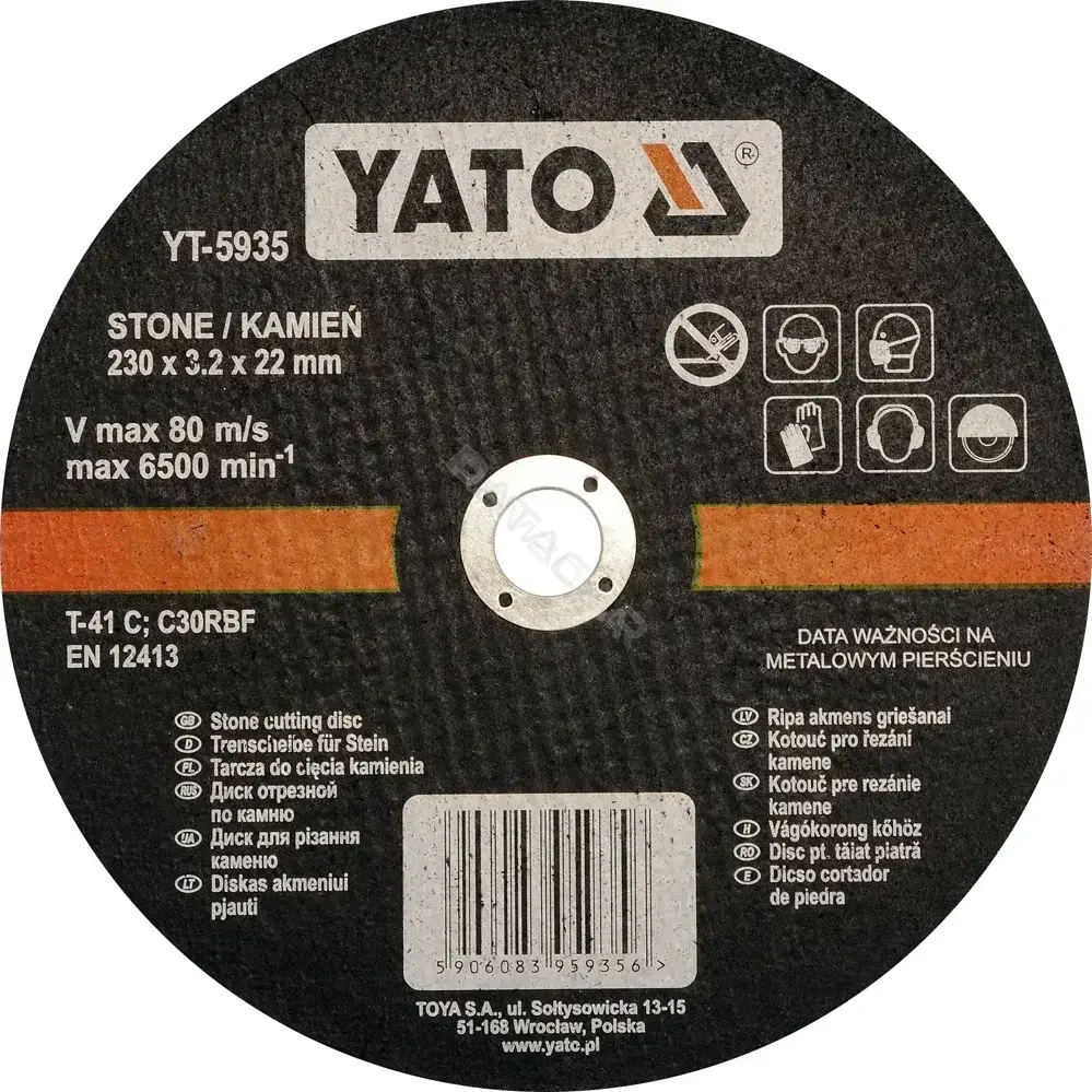 Круги отрезные и зачистные YATO YT-5935