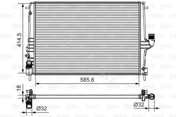 Радиатор охлаждения VALEO 735635