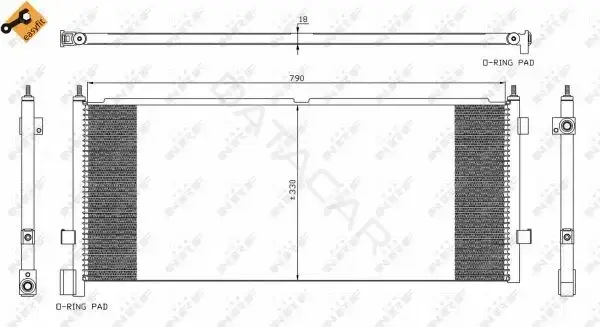 Радиатор кондиционера NRF 35891