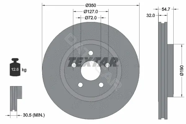 Тормозные диски TEXTAR 92272205