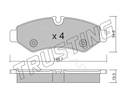 Тормозные колодки TRUSTING 1275.0