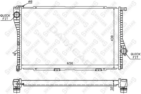 Радиатор охлаждения STELLOX 10-25044-SX