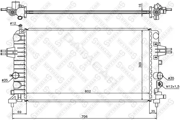 Радиатор охлаждения STELLOX 10-25176-SX