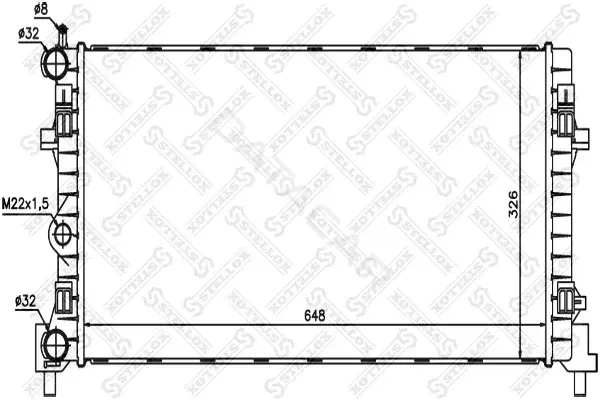 Радиатор охлаждения STELLOX 10-26222-SX