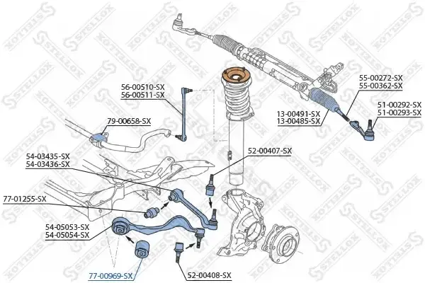 Сайлентблок рычага STELLOX 77-00969-SX