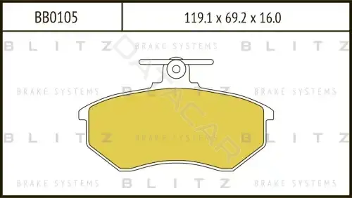 Тормозные колодки BLITZ BB0105