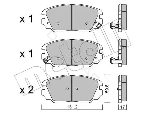 Тормозные колодки METELLI 22-0885-0