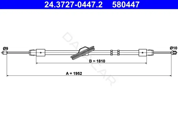 Трос ручника ATE 24.3727-0447.2