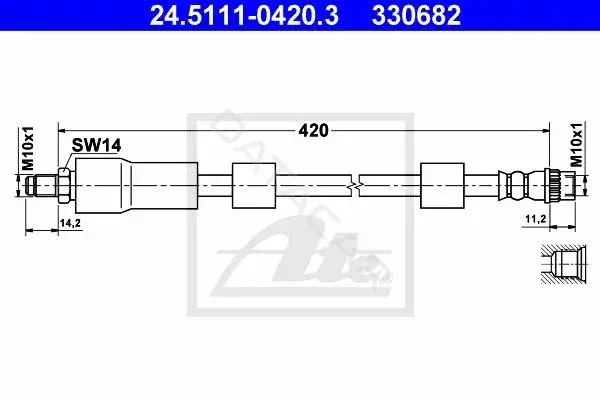 Тормозные шланги ATE 24.5111-0420.3