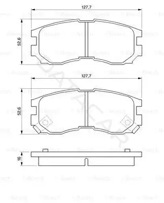 Тормозные колодки BOSCH 0986460979