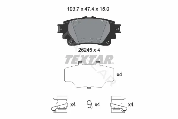 Тормозные колодки TEXTAR 2624501