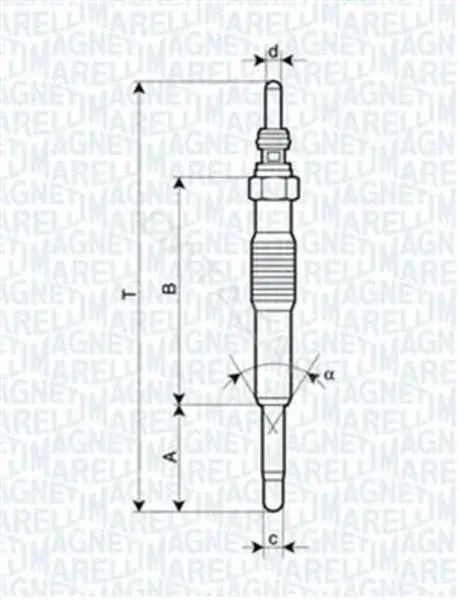Свечи накала MAGNETI MARELLI 062900027304