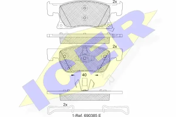 Тормозные колодки ICER 182246