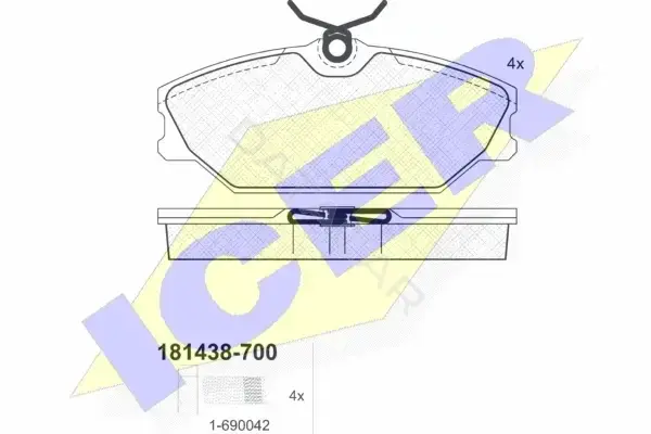 Тормозные колодки ICER 181438-700