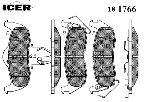 Тормозные колодки ICER 181766