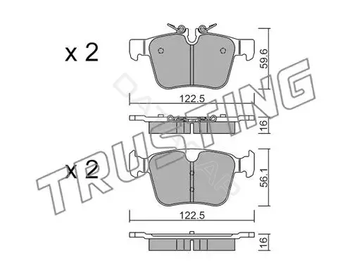 Тормозные колодки TRUSTING 1122.0
