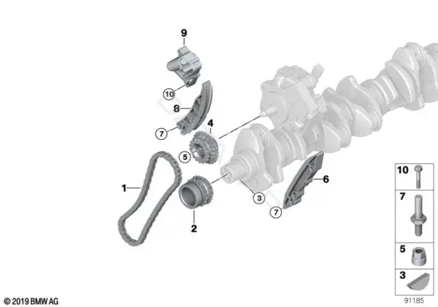 Комплект цепи ГРМ BMW 13522249624