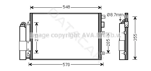 Радиатор кондиционера AVA RTA5275D