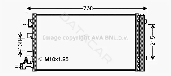 Радиатор кондиционера AVA RTA5449D