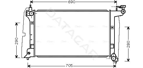 Радиатор охлаждения AVA TOA2289