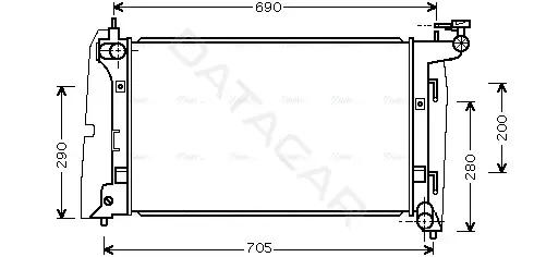 Радиатор охлаждения AVA TOA2290