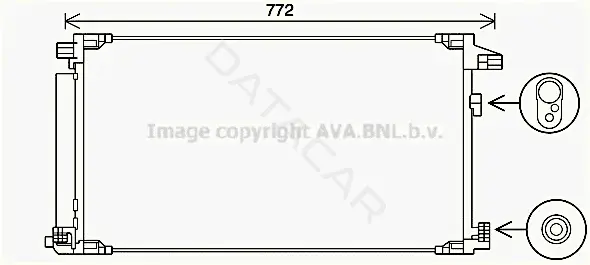 Радиатор кондиционера AVA TO5741D