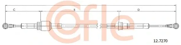 Трос КПП COFLE/TELCO 92.12.7270