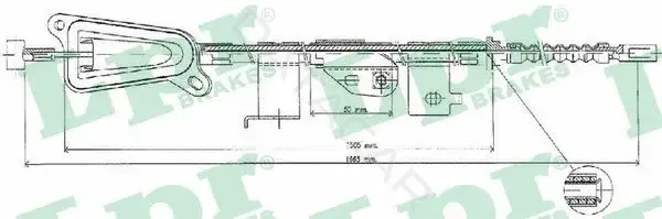 Трос ручника LPR/AP/RAL C0477B