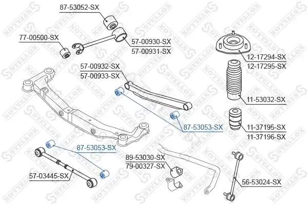 Сайлентблок рычага STELLOX 87-53053-SX