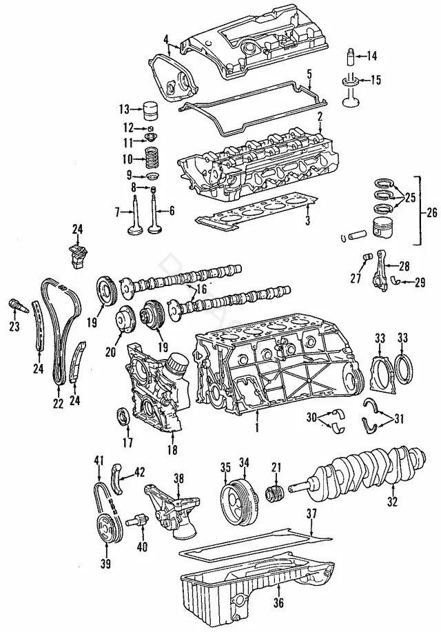 Комплект цепи ГРМ MERCEDES 1111800071