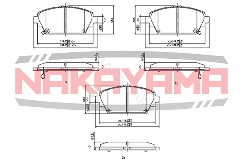 Тормозные колодки NAKAYAMA P0187NY