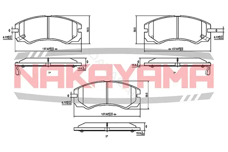 Тормозные колодки NAKAYAMA P0407NY