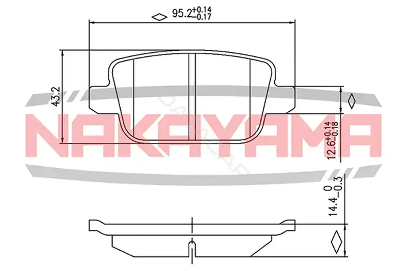 Тормозные колодки NAKAYAMA P0883NY